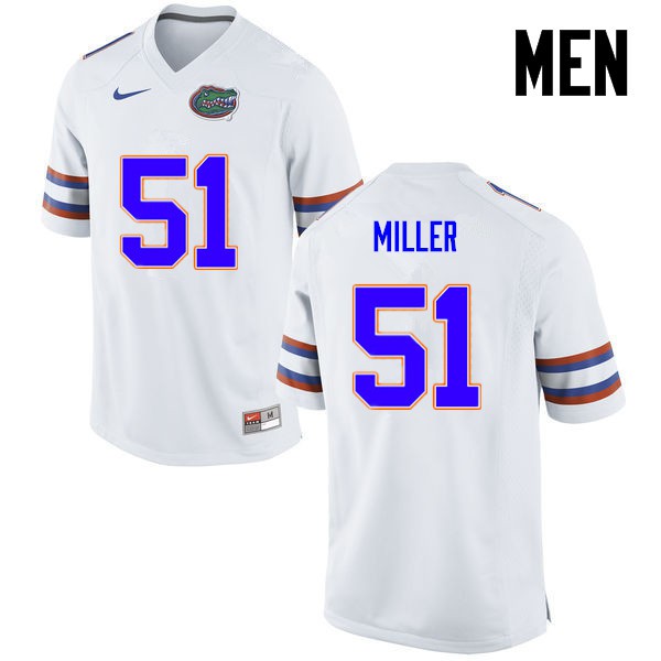 Florida Gators Men #51 Ventrell Miller College Football White